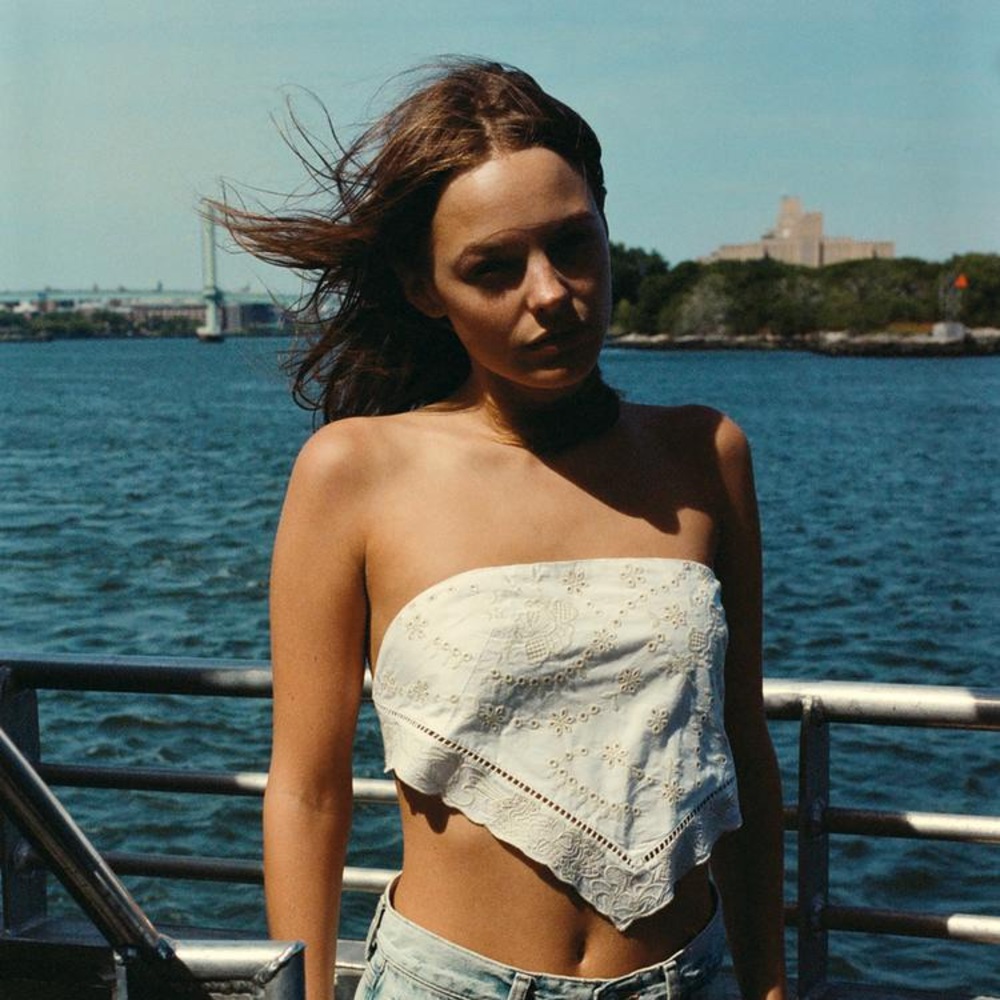 NWT Zara Boho Embroidered Strapless Top in Oyster-White - Large